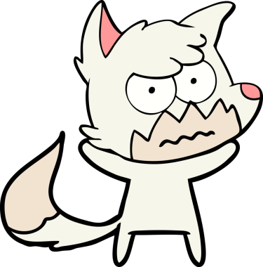 Bir insan tarafından çizilmiş bir tilki.