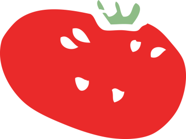 Bir insan tarafından çizilmiş karalama domatesi.