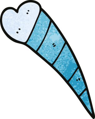 Bir insan tarafından çizilmiş karikatür kalp dekoratif elementi.