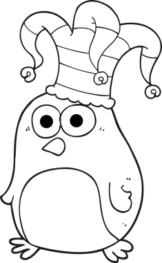 Bir insan tarafından çizilmiş siyah beyaz karikatür.