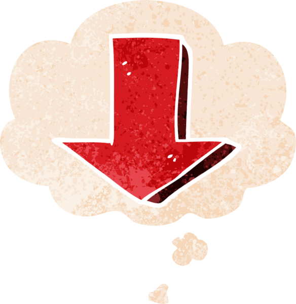 Bir insan tarafından çizilmiş grunge ile düşünce baloncuğu ile çizilmiş çizgi film sıkıntılı retro desen