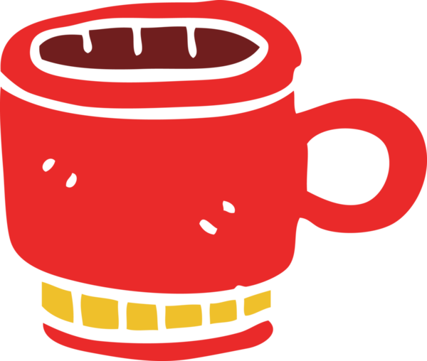 Bir insan tarafından çizilmiş karalama kahve kupası.