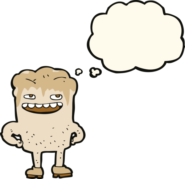 Bir insan tarafından çizilmiş kötü dişli bir çizgi film.