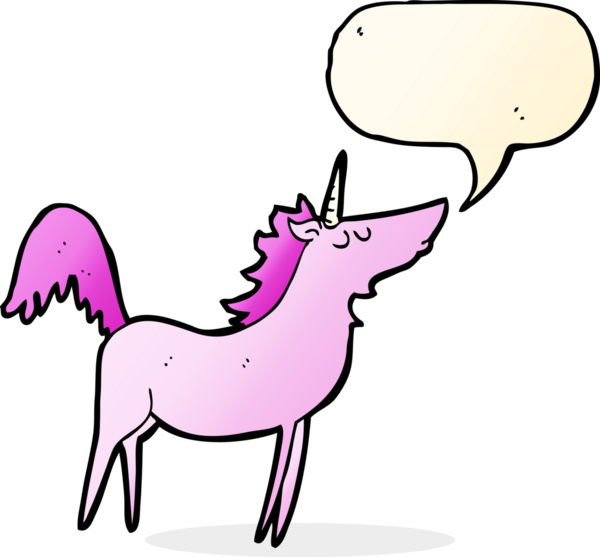 Bir insan tarafından çizilmiş tek boynuzlu at.