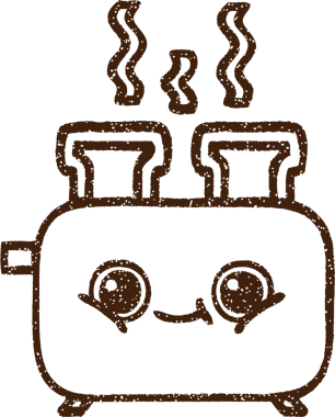 Bir insan tarafından çizilmiş tost makinesi kömürü.