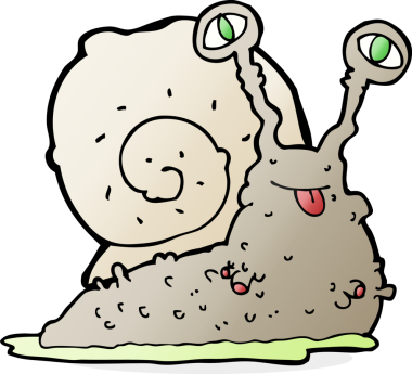 Bir insan tarafından çizilmiş iğrenç sümüklü böcek.