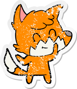 Bir insan tarafından çizilmiş üzgün bir çizgi film çıkartması.