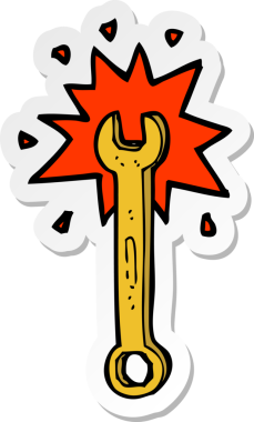 Bir insan tarafından çizilmiş çizgi film anahtarının çıkartması.