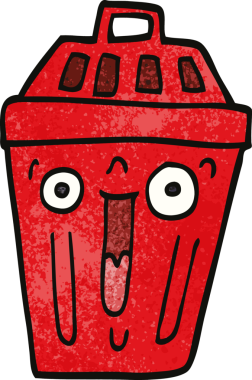 Bir insan tarafından çizilmiş karalama çöplüğü.