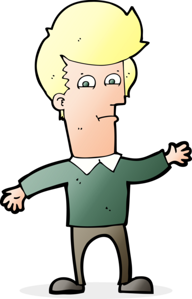 Bir insan tarafından çizilmiş çizgi film el sallayan adam.