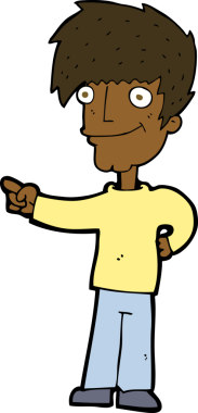 Bir insan tarafından çizilmiş çizgi filmci.