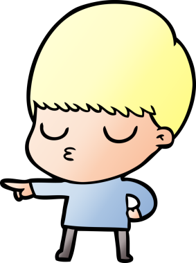 Bir insan tarafından çizilmiş sakin çocuk çizgi filmi.