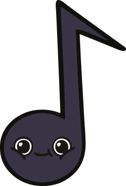 Bir insan tarafından çizilmiş güzel bir nota karikatürü.