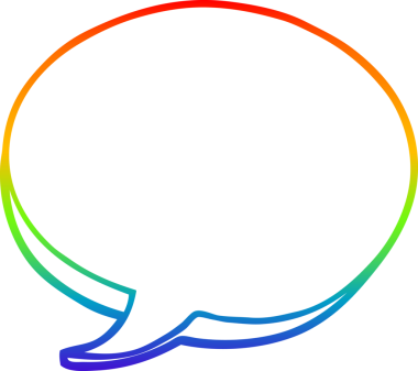 gökkuşağı gradyan çizgi çizimi bir insan tarafından çizilmiş bir çizgi ifade kabarcığı