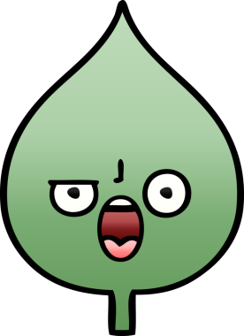 Bir insan tarafından çizilmiş dışavurumsal yaprağın gölgelenmiş çizimi