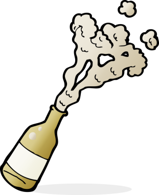 Bir insan tarafından çizilmiş su şişesi.