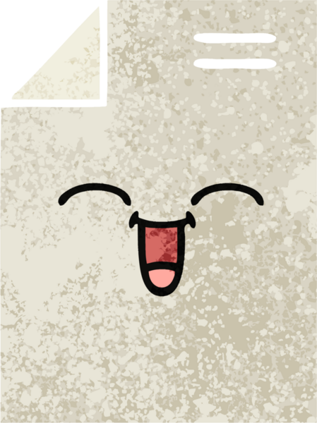 Bir insan tarafından çizilmiş bir kağıdın retro illüstrasyon tarzı karikatürü