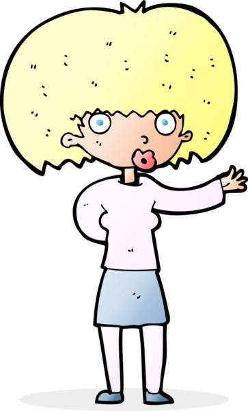 Bir insan tarafından çizilmiş karikatür kadın.