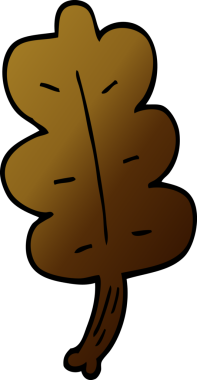 bir insan tarafından çizilmiş sonbahar yaprağı karalaması