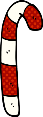 Çizgili çizgi çizgili şeker kamışı bir insan tarafından çizilmiş.