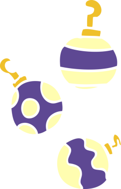 Bir insan tarafından çizilmiş karikatür Xmas mücevherleri