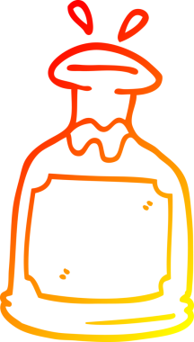 Bir insan tarafından çizilmiş çizgi film şeridi sürahisi.