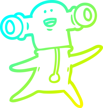 Bir insan tarafından çizilmiş, soğuk bir çizgi roman çizimi.