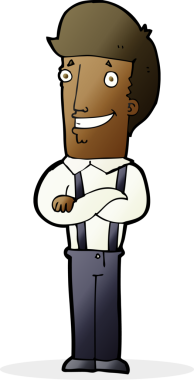 Bir insan tarafından çizilmiş gururlu bir adam.