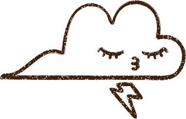 Bir insan tarafından çizilen Yıldırım Bulutu Kömürü Çizimi