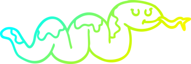 Bir insan tarafından çizilmiş çizgi film yılanı çizimi.