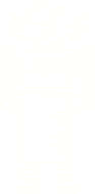 Bir insan tarafından çizilen Çılgın Robot Tebeşiri