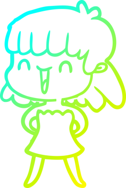 Bir insan tarafından çizilmiş bir karikatür kadın çizimi.