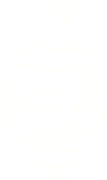 Bir insan tarafından çizilen Noel Elf Tebeşiri