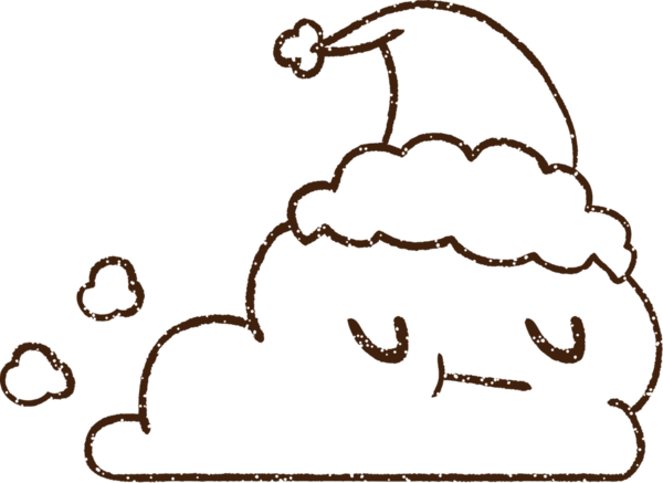 Bir insan tarafından çizilen neşeli bulut kömürü çizimi