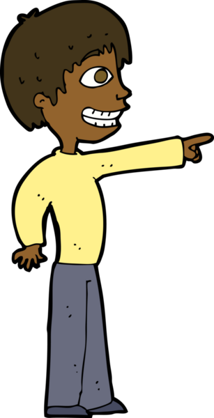 Bir insan tarafından çizilmiş sırıtan çocuk.