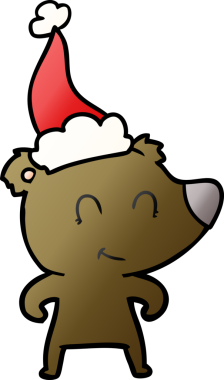 Bir insan tarafından çizilmiş Noel Baba şapkasının gradyan çizimi.