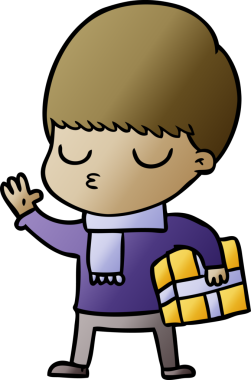 Bir insan tarafından çizilmiş sakin çocuk çizgi filmi.