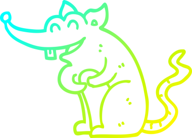 Bir insan tarafından çizilmiş bir çizgi film faresi çizimi.