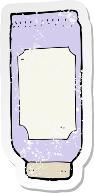 Bir insan tarafından çizilmiş bir çizgi film losyonunun gerilimli yapıştırması.