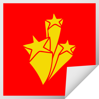 Bir insan tarafından çizilmiş kare soyulmuş tuhaf çizgi film yıldızları.