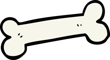 bir insan tarafından çizilmiş karikatür kemiği