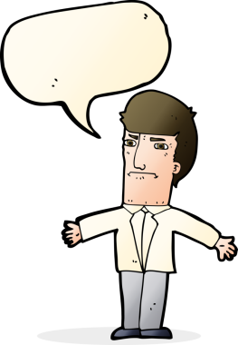 Bir insan tarafından çizilen konuşma baloncuğuyla patron sinirlendi.