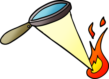 karikatür karalama bir insan tarafından çizilen büyüteç