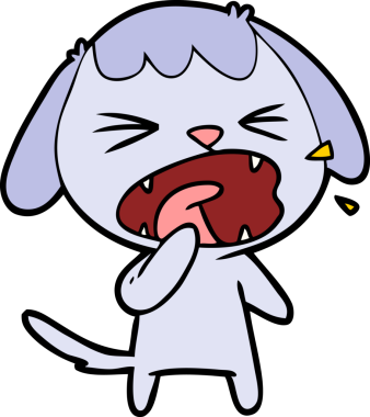 Bir insan tarafından çizilmiş şirin bir köpek havlaması.