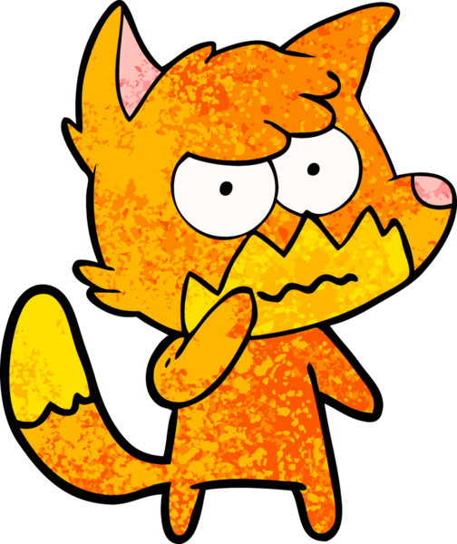 Bir insan tarafından çizilmiş bir tilki.