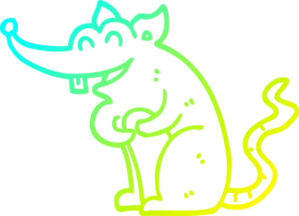 Bir insan tarafından çizilmiş bir çizgi film faresi çizimi.