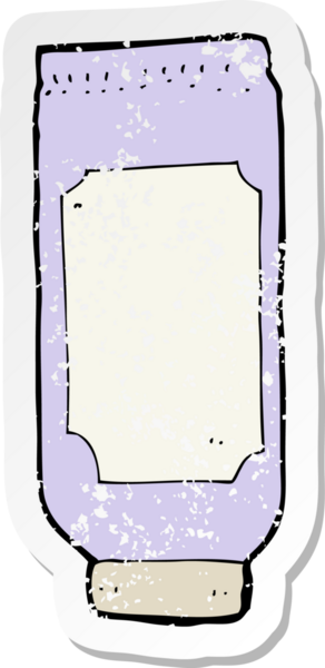 Bir insan tarafından çizilmiş bir çizgi film losyonunun gerilimli yapıştırması.