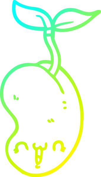 Bir insan tarafından çizilmiş bir çizgi film tohumu çizimi.