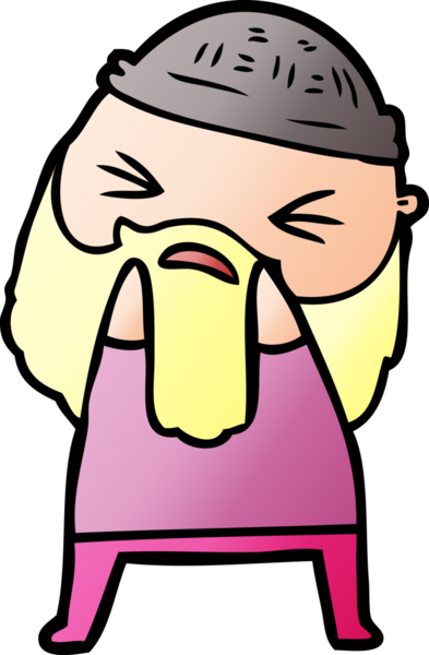 Bir insan tarafından çizilmiş sakallı bir çizgi film adamı.