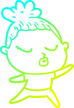 Bir insan tarafından çizilmiş soğuk bir çizgi film çizimi.